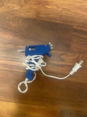 Blue Mini Hot Glue Gun with White Cord